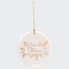 Wreath Name Ceramic Christmas Ornament