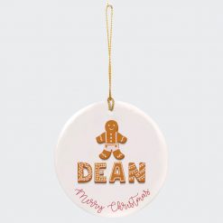 Biscuit Name Ceramic Christmas Ornament