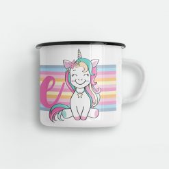 Personalised Kids Unicorn Enamel Mug