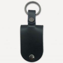 Personalised Leather Photo Keychain Black