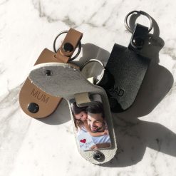 Personalised Leather Photo Keychain