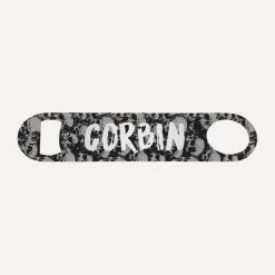 Skull Print Personalised Bottle Opener