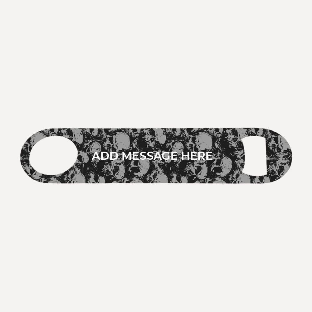 Skull Print Personalised Bottle Opener
