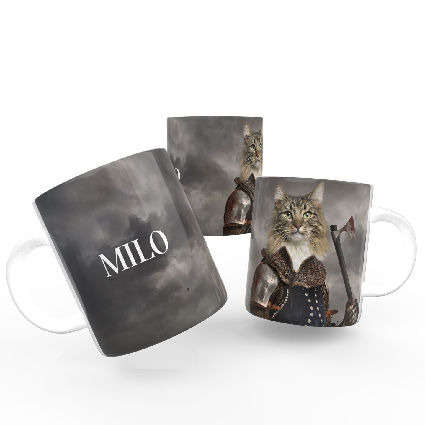 Personalised Pet Warrior Portrait Mug
