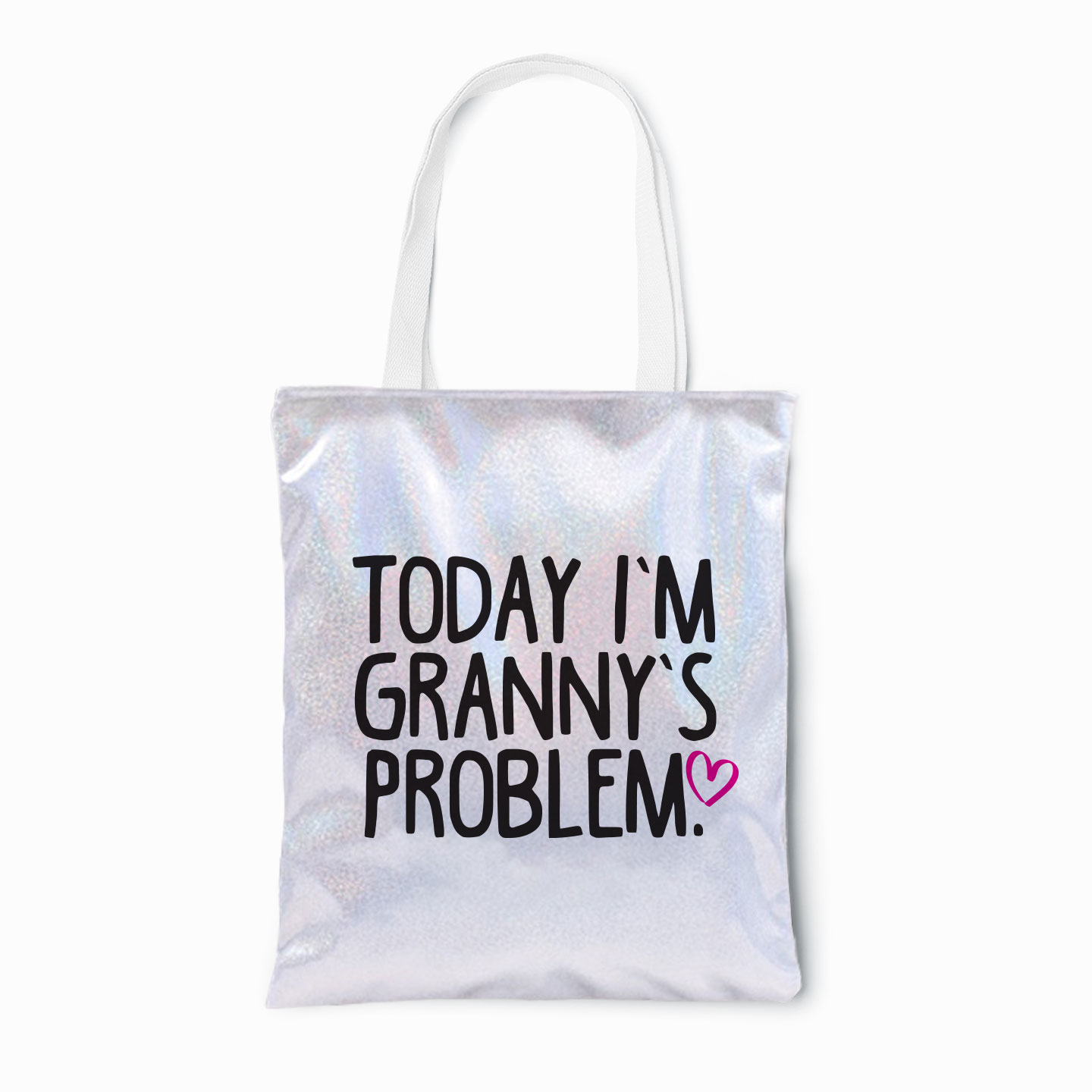 Grannys Problem Glitter Tote Bag