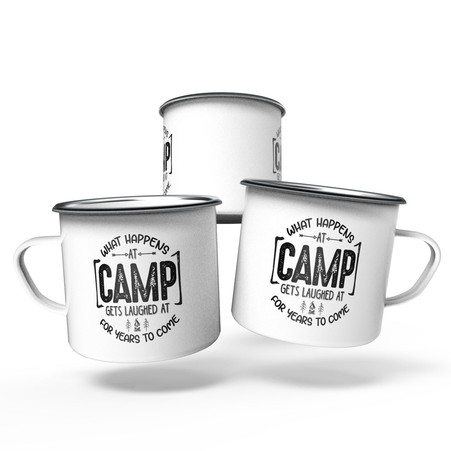 What Happens At Camp Enamel Mug