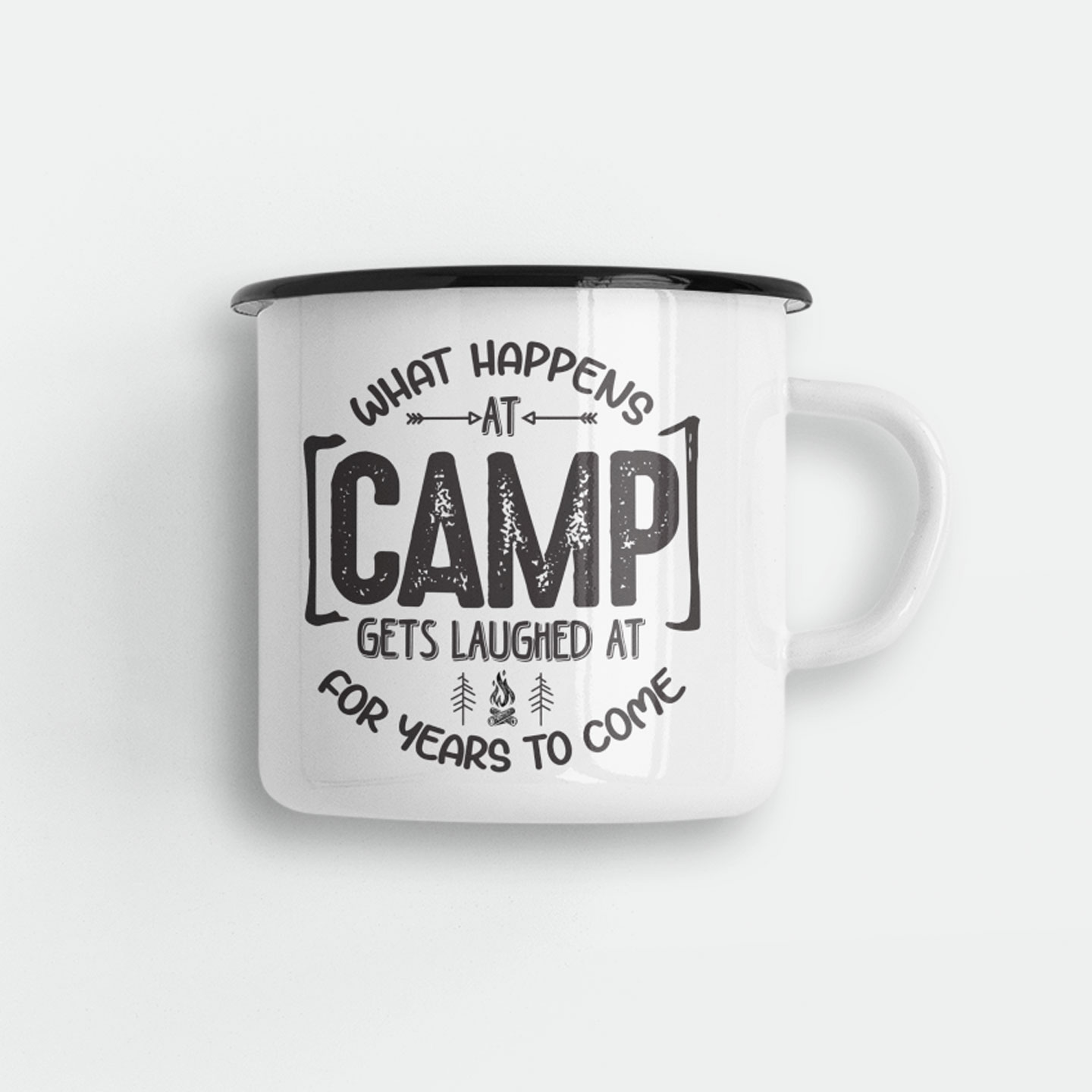 What Happens At Camp Enamel Mug