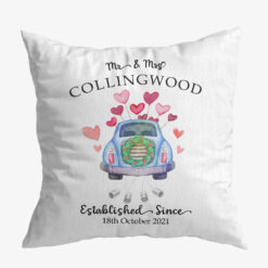 Personalised Just Married Cushion Cover