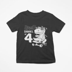 Personalised RAWR Is 4 Kids Tshirt