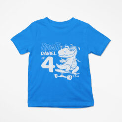 Personalised RAWR Is 4 Kids Tshirt