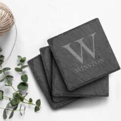 Personalised Laser Engraved Monogram Coasters