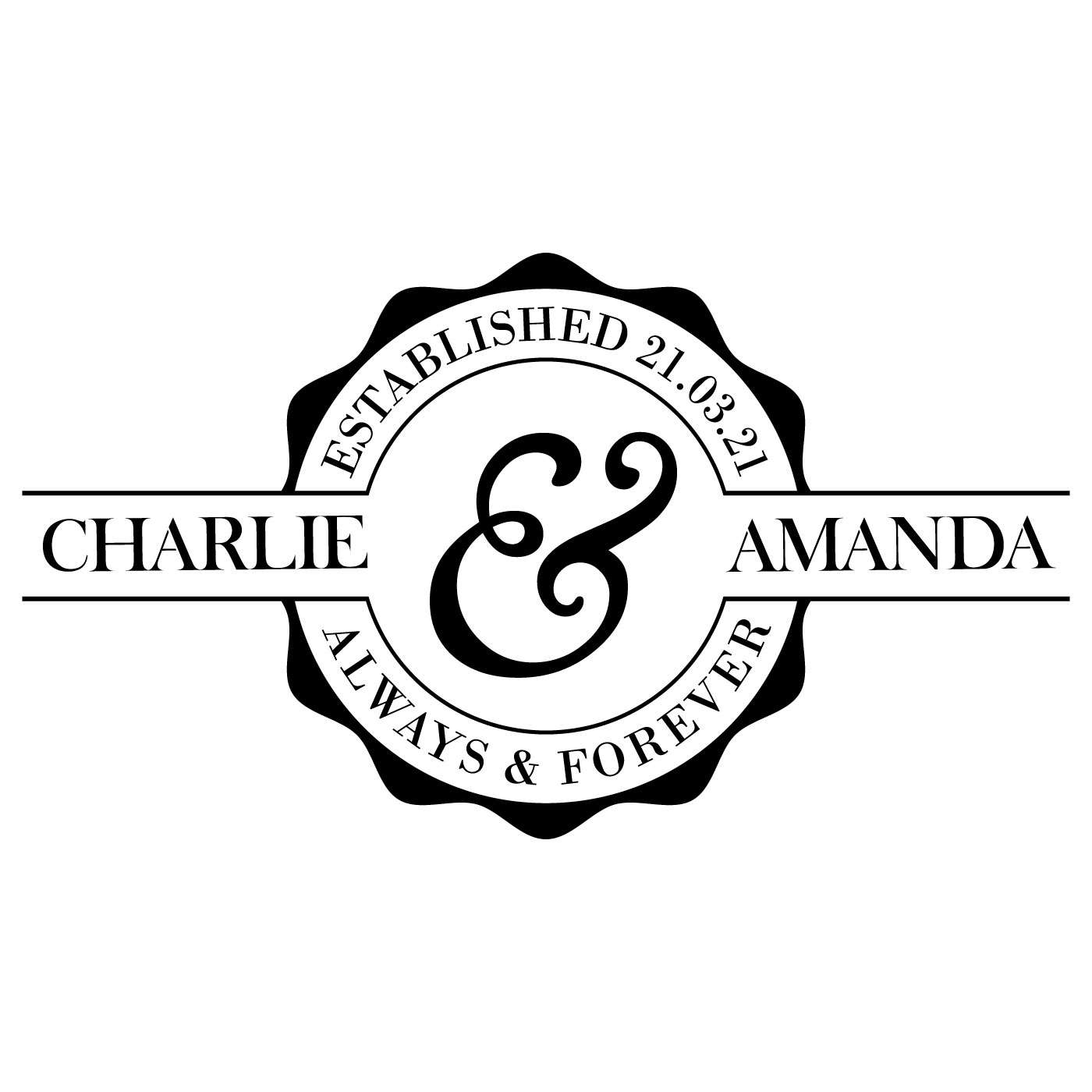 Laser Engraved Always & Forever Stemless Wine Glass