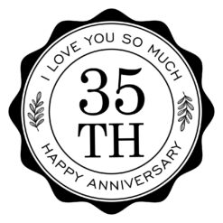 Laser Engraved Anniversary Stemless Wine Glass