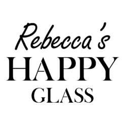 Laser Engraved Happy Glass Stemless Wine Glass