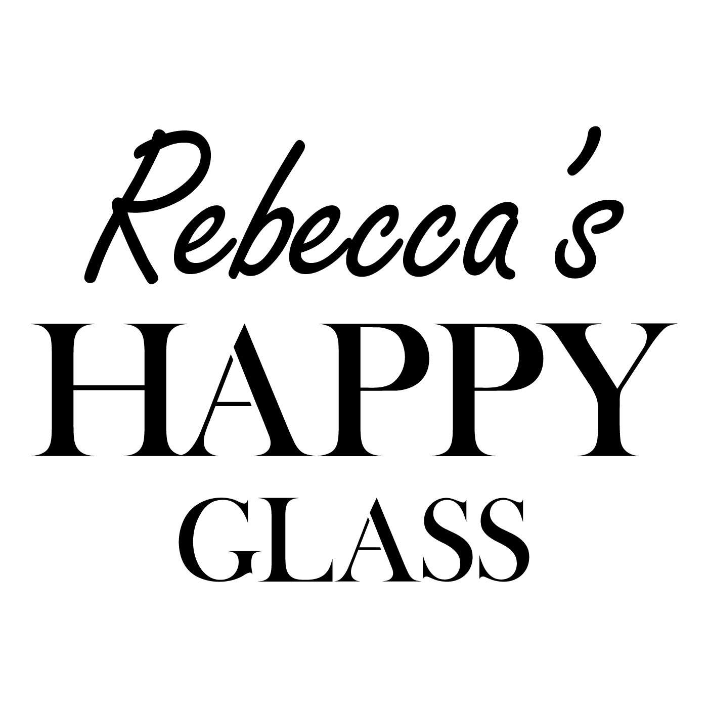 Laser Engraved Happy Glass Stemless Wine Glass
