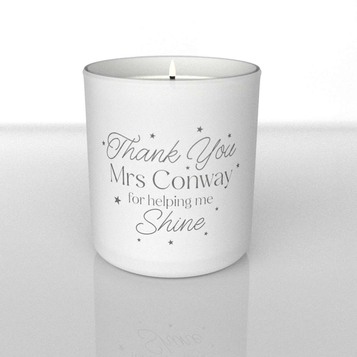Personalised Helping Me Shine Candle