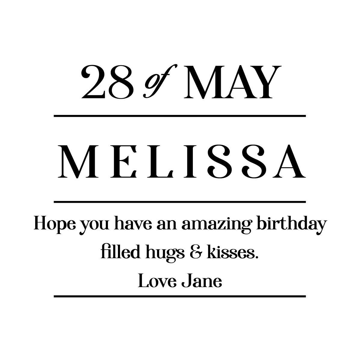 Personalised Serif Birthday Candle