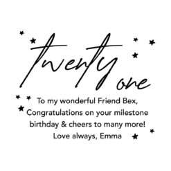 Personalised Starry Script Birthday Candle