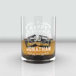 Personlised JD Styled Whiskey Glass