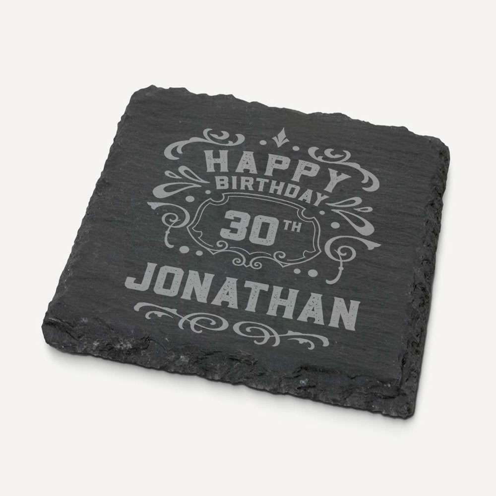 Personalised Laser Engraved JD Styled Slate Coasters